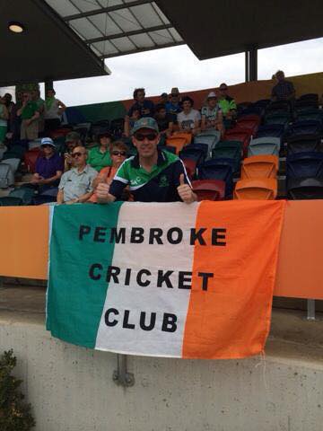 Max with the Pembroke labelled Ireland Flag